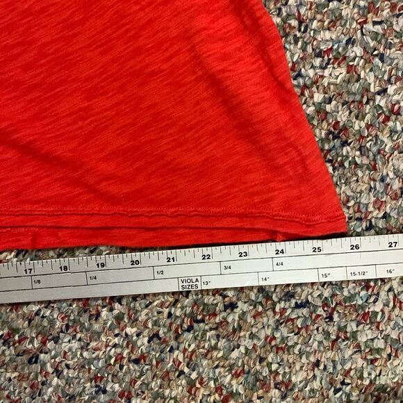 Saturday Sunday Anthropologie Felicia Orange Red SS Boho Peasant Top Size L - Picture 11 of 11